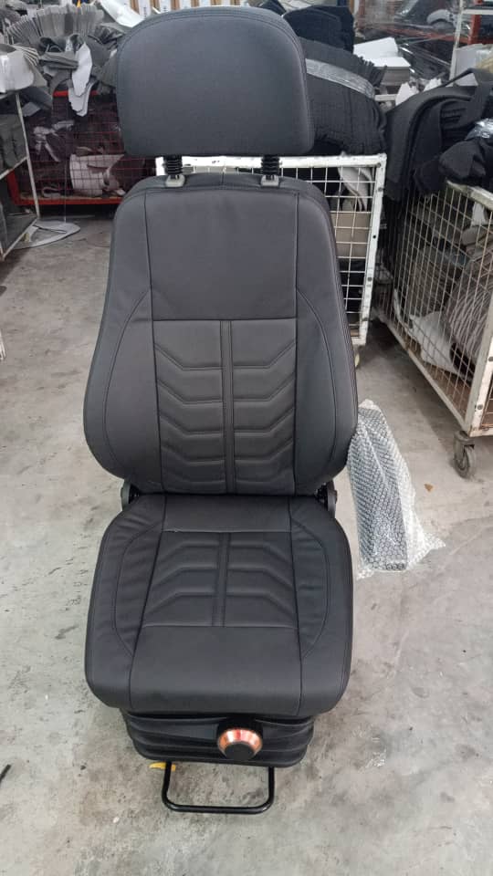 Alpha Customs Leather Civilian style Seats with Suspension Seat Bases - Fits Military and Civilian Variants.